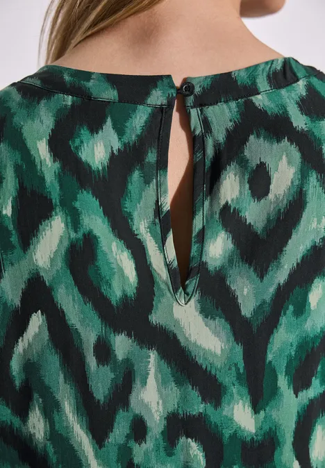 Bedrucktes Kleid hunter green