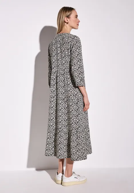 Kleid mit Volants deep blue
