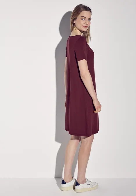 Jersey Kleid dark cherry red
