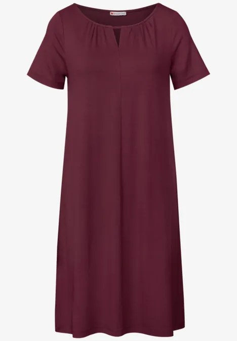 Jersey Kleid dark cherry red