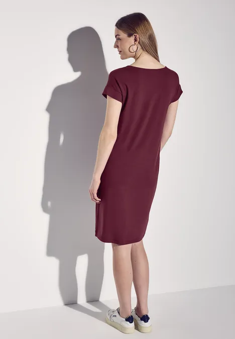 Jersey Kleid dark cherry red