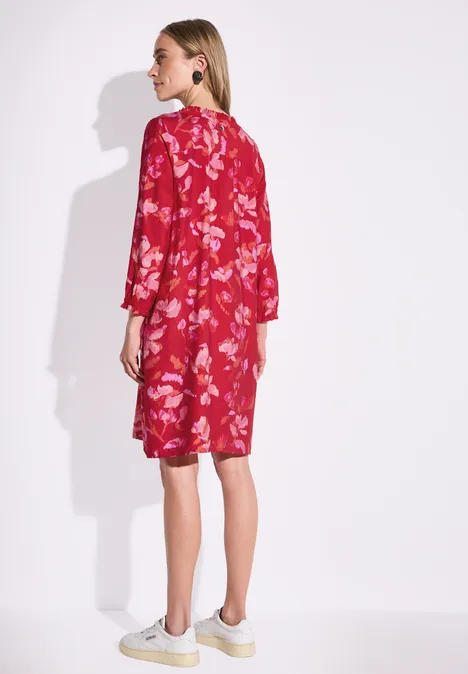 Gemustertes Kleid glory red
