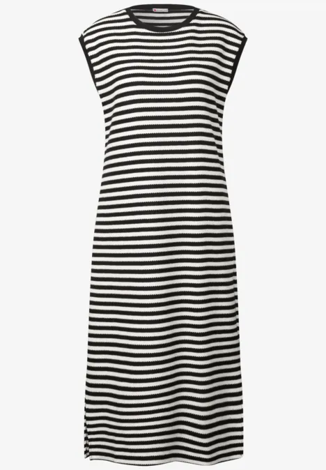 Gestreepte jurk Black
