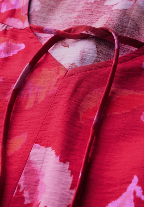 Robe-tunique à volants glory red