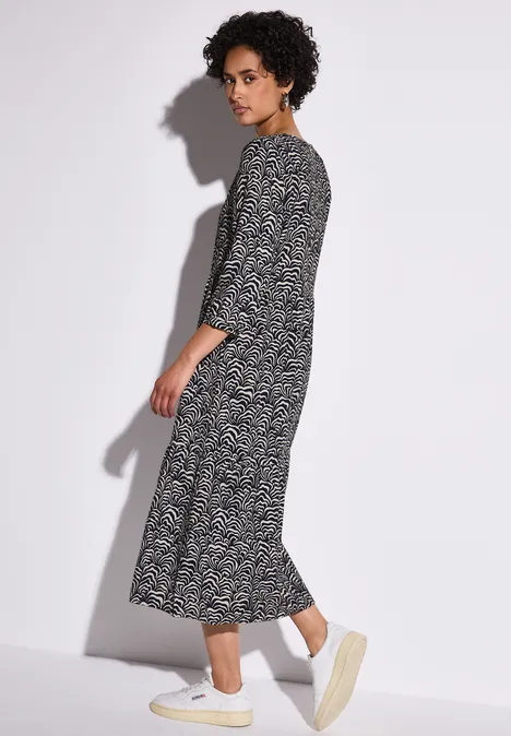 Tunika-Kleid mit Volants deep blue