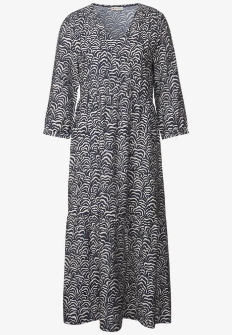 Tuniekjurk met volants deep blue