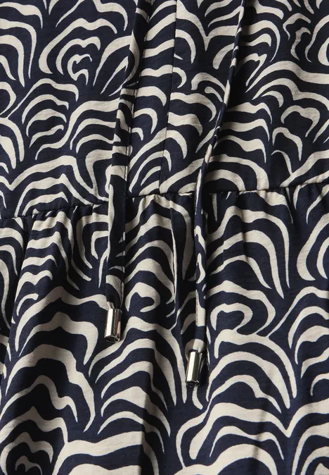 Tunika-Kleid mit Volants deep blue