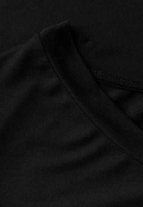 Jersey-Kleid in Unifarbe Black