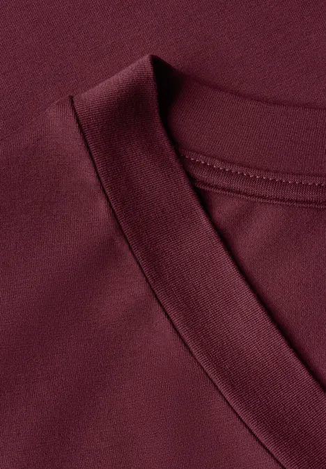 Jersey-Kleid in Unifarbe dark cherry red
