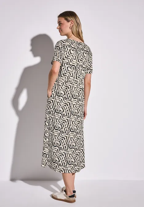 Robe midi à motifs moonstone sand