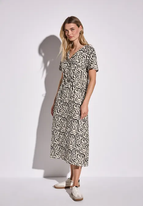 Robe midi à motifs moonstone sand