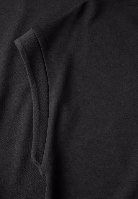 Jersey-Kleid in Unifarbe Black