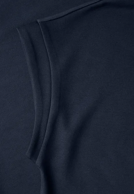 Jersey-Kleid in Unifarbe deep blue