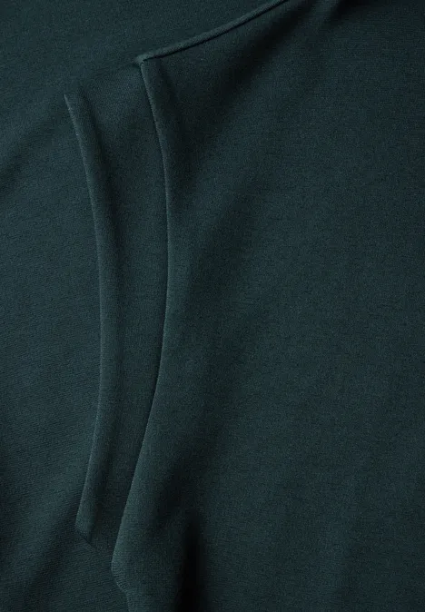 Jersey-Kleid in Unifarbe hunter green