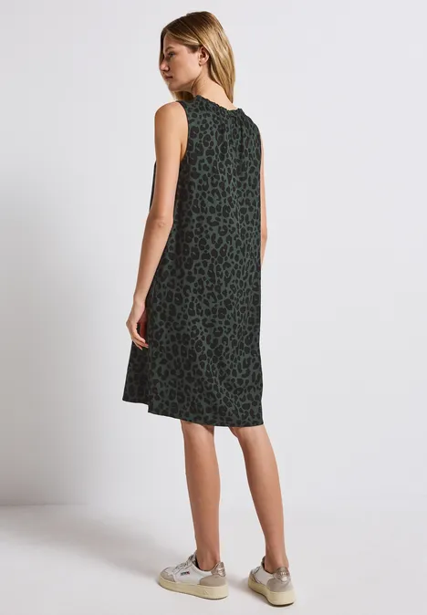 Gemustertes Kleid mid green