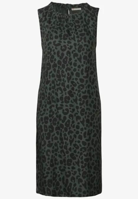 Gemustertes Kleid mid green