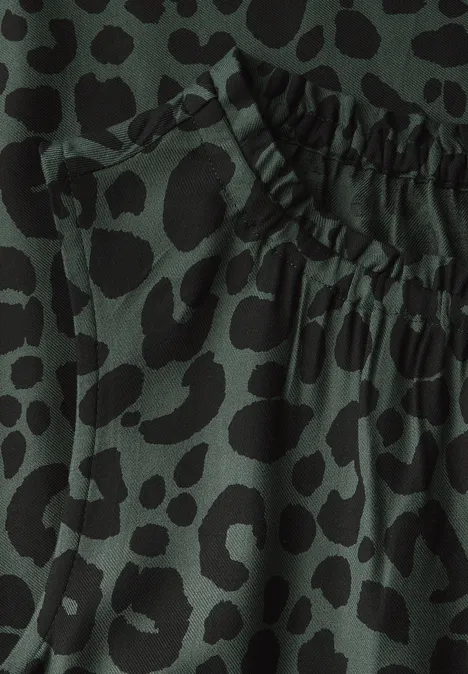 Gemustertes Kleid mid green