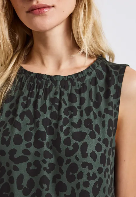 Gemustertes Kleid mid green