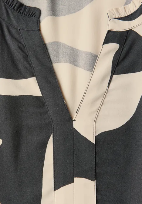 Gemustertes Tunika-Kleid whale tail grey