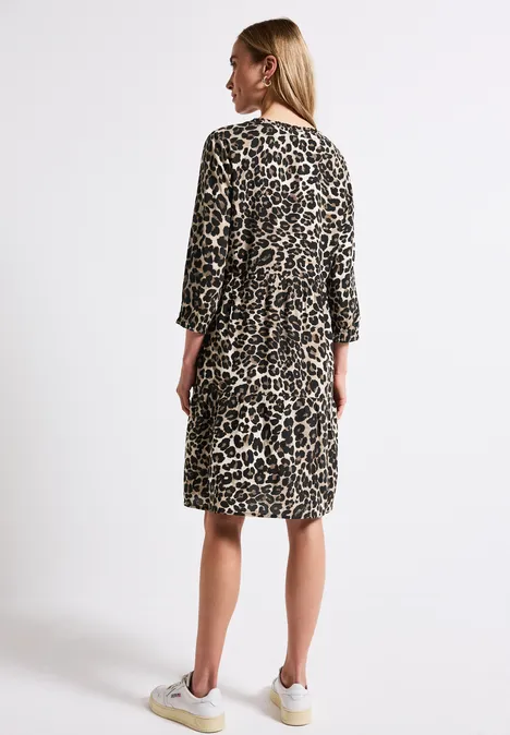 Gemustertes Tunika-Kleid Black