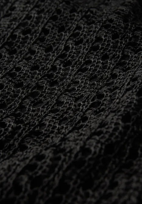 Spitzenkleid mit V-Neck Black