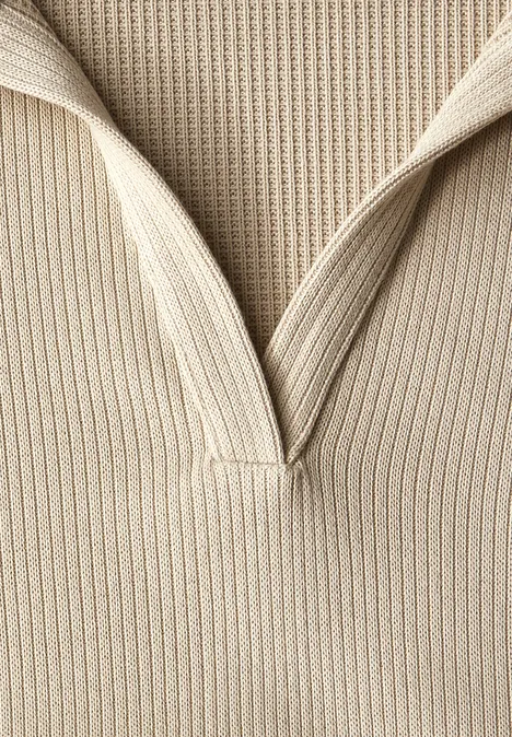 Strick-Look Kleid coastal beige
