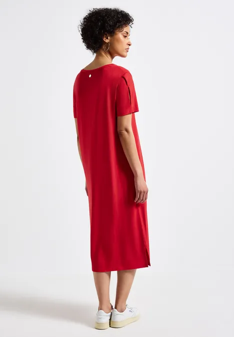 Kleid mit Schlitzdetail glory red