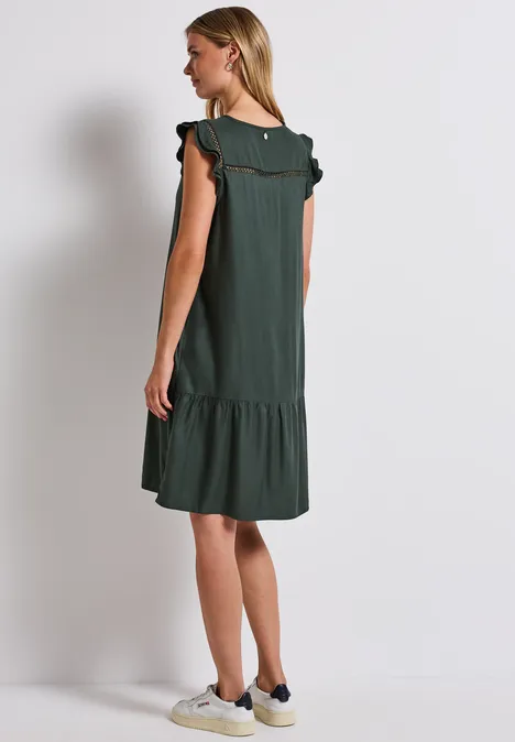 Tunikakleid mit Details mid green