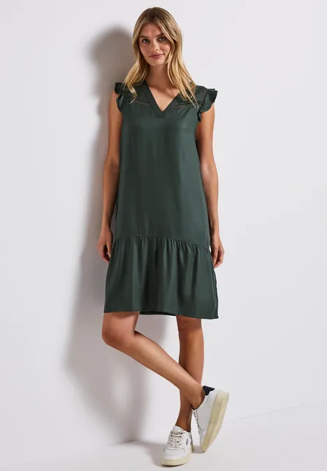 Tunikakleid mit Details mid green