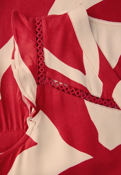 Gemustertes Tunika-Kleid glory red