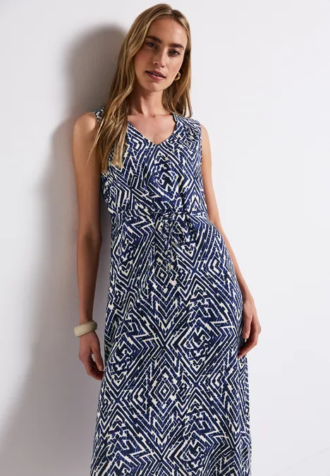 Ärmelloses Maxi-Kleid deep blue