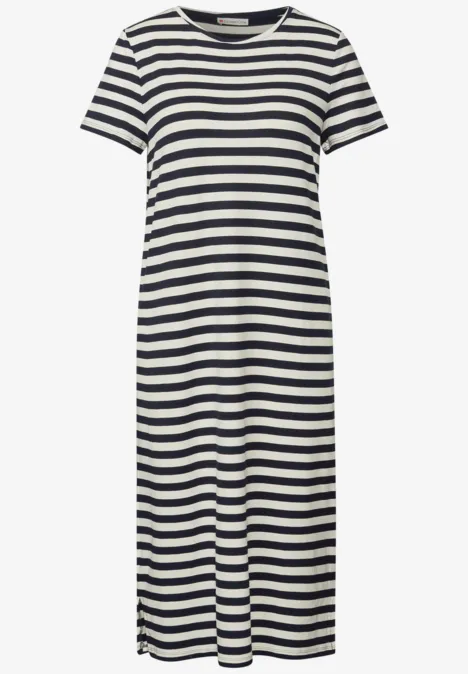 Gestreiftes T-Shirt-Kleid deep blue