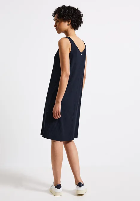 Trägerkleid in Unifarbe deep blue