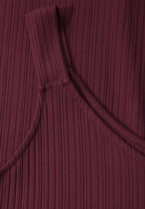 Trägerkleid in Unifarbe dark cherry red