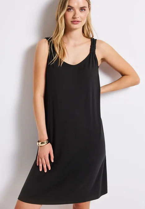 Kleid mit Knotendetail Black