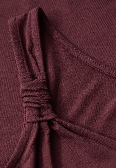 Kleid mit Knotendetail dark cherry red