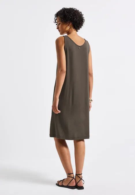 Kleid mit Knotendetail nomad brown