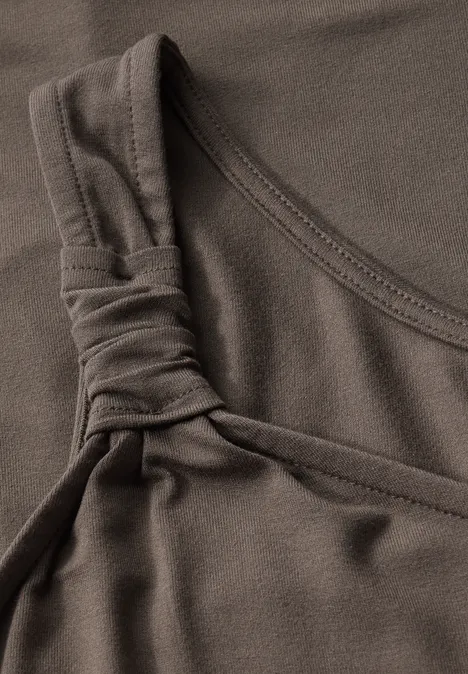 Kleid mit Knotendetail nomad brown