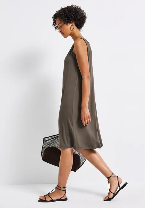 Kleid mit Knotendetail nomad brown