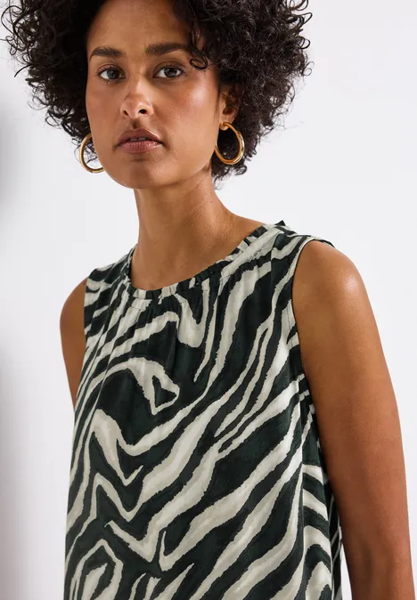 Gemustertes Kleid pine grove green