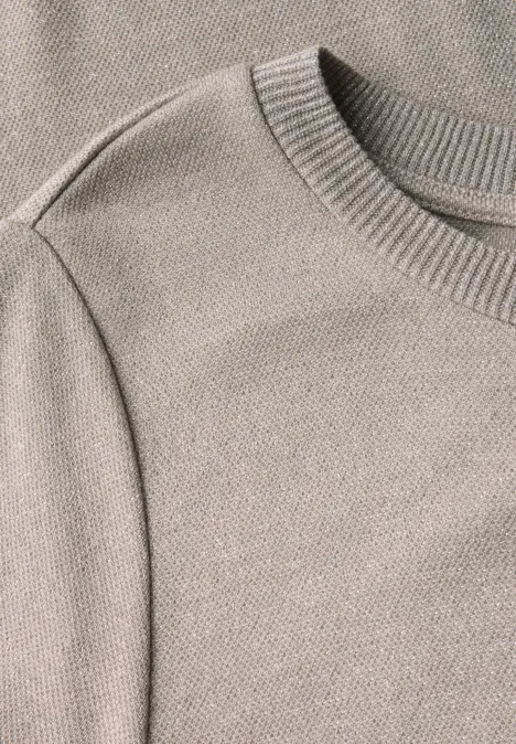 Glitzerndes T-Shirt Kleid tumbled beige