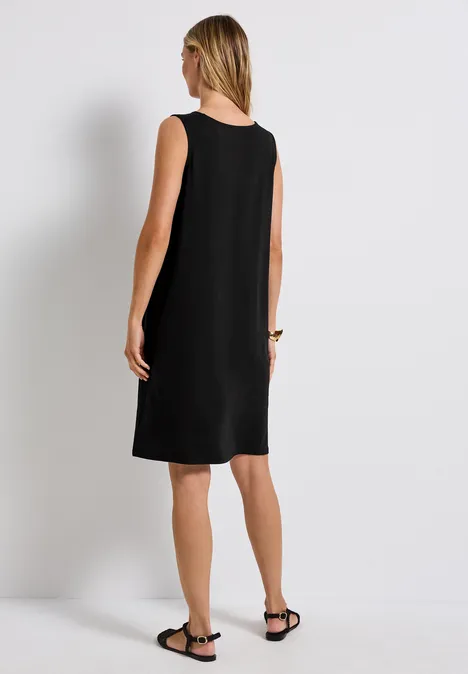 Kleid in Unifarbe Black
