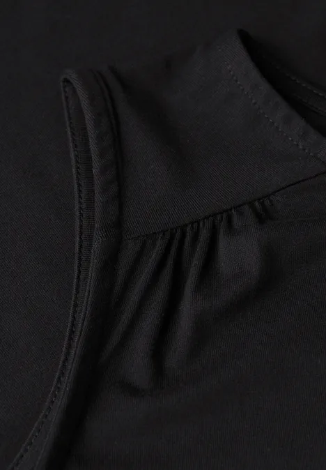 Kleid in Unifarbe Black