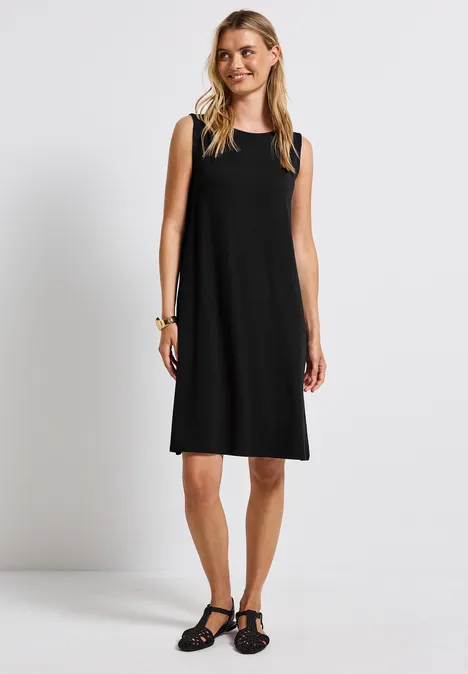 Kleid in Unifarbe Black