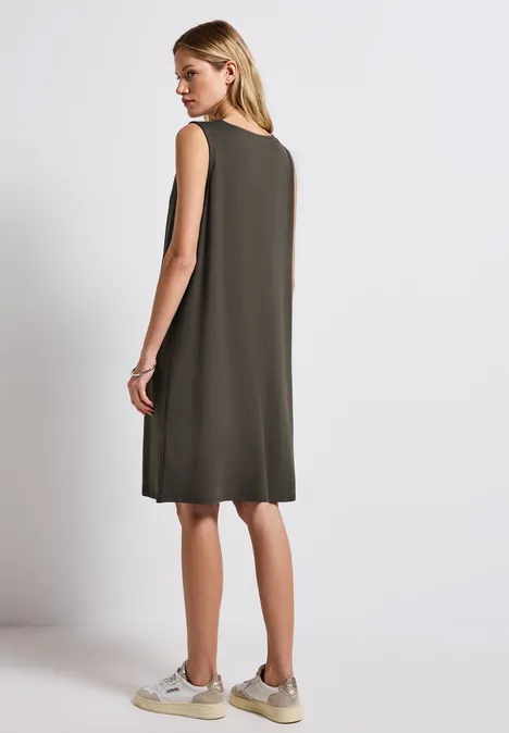 Kleid in Unifarbe nomad brown