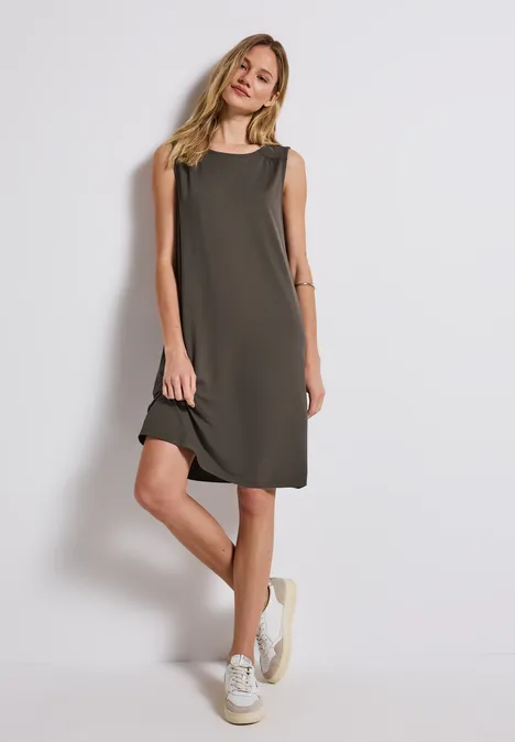 Kleid in Unifarbe nomad brown