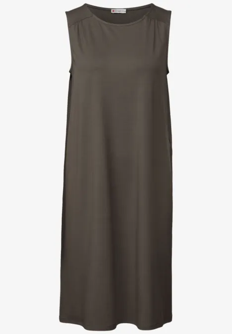 Kleid in Unifarbe nomad brown