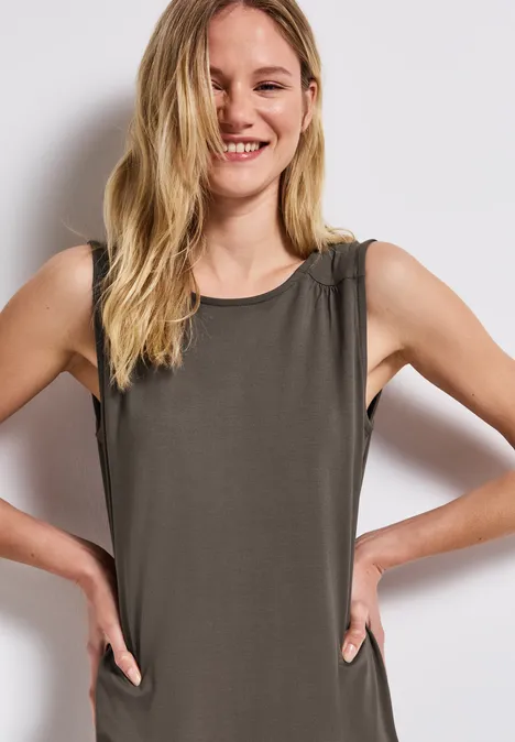 Kleid in Unifarbe nomad brown