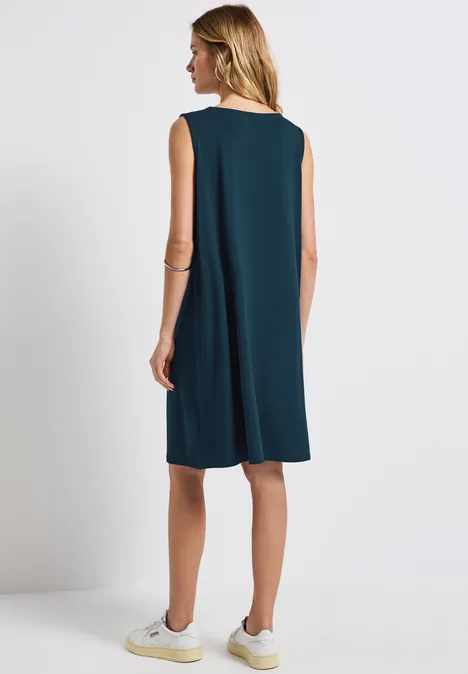 Kleid in Unifarbe tide blue