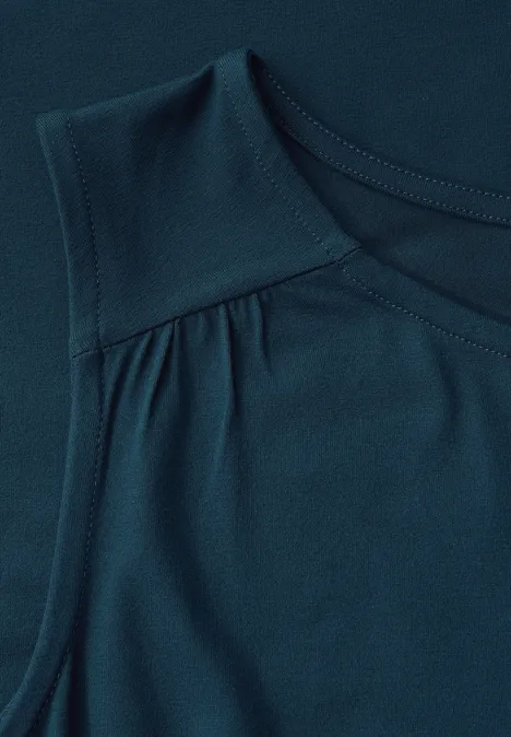 Kleid in Unifarbe tide blue